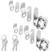 Frypay 2 Pezzi 16mm Blocco di Sicurezza Camma Armadio per Cassetta Postale/Strumenti, Armadietto, Raccoglitore con 10 Piastre di Serratura Diverse e 4 Chiavi