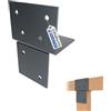 GeZu Impex Connettore a T Legno 91x91mm Rivestimento a Polvere Antracite Staffa di Collegamento in T per Parete e Palo per Strutture in Legno