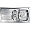 Yellowshop - ATLANTIC Lavello incasso acciaio inox piano dx o sx cm 100x50 con sifone e piletta (Piano a Sx)