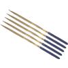 CoCud Lima ad Ago Rivestita in Diamante, Attacco 3mm Lunghezza 140mm, Lima Triangolare Rivestita in Titanio - (Applicazioni: per Metallo Vetro Pietra), 5pz