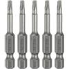 QUARKZMAN 5Pcs Punta Cacciavite A Testa Torx T15 Attacco Esagonale 1/4 Lunghezza 2 (50mm) Punta Magnetica Senza Foro Anti-Manomissione A 6 Punte Stellare Trapano Cacciavite Acciaio.