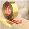 AnkekolyStar Modanatura decorativa autoadesiva Paraspigoli Muro, Profilo Angolare PVC per Muro, Piastrelle, Porte, Finestre, Bagno (Oro, 6cm x 13m)