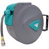 Aufun Tubo per aria compressa da 20 m con PVC - Avvolgitubo automatico ad aria compressa da 1/4, girevole a 180°, con supporto a parete, avvolgitubo ad aria compressa (grigio)