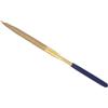 CoCud Lima ad Ago Rivestita in Diamante, Attacco 5mm Lunghezza 180mm, Lima Mezza Tonda Rivestita in Titanio - (Applicazioni: per Metallo Vetro Pietra), 1pz