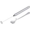 HERCHR Frullino Elettrico per Cappuccino,Montalatte Elettrico Frusta con Manico in Schiuma,Monta Latte in Acciaio Inox per Cappuccino di Miscelazione per Caffè