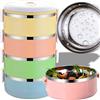 Retoo Contenitore per il pranzo in acciaio inox, contenitore termico per il pranzo, per student Office Workers Four Layers 2800 ml