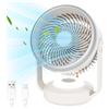 GuKKK Ventilatore da Tavolo Ultra-Silenzioso, GuKKK Ventilatore di Circolazione Dell'aria, 5400mAh Ventilatore da Scrivania USB Ricaricabile, Ventilatori Desktop Portatile 4 Velocità Oscillazione di 70°+90°