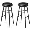 VASAGLE EKHO Collezione - Sgabelli Cucina, Set da 2 Sgabelli Alti da Bar, Sedie Cucina, PU con Cucitura, Moderno di Metà Secolo, Altezza 76,2 cm, Facile da Montare, Nero Inchiostro LBC090B01V1