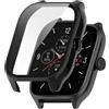 YAODLE Cover per Amazfit GTS 4 43mm Custodia Protettiva, PC Ultra Sottile HD Vetro Temperato Antigraffio 360° Proteggi Schermo Completo (Nero)