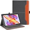 DLveer Custodia Universale per Doogee Tab A9 10 Pollici/Doogee U11 11 Pollici/Tab G6/Tab A9 Pro+/T10W/Honor Pad X8a/Biegedy/Laptok/Tabwee Tablet, Cover in Pelle PU Multi-Angolo per Tablet 10-11, Nero