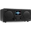 Audizio Foza - Radio Internet WLAN, DAB Radio con Bluetooth, telecomando, 50 Watt, FM, AUX in, USB, MP3, connettore per cuffie, DAB Plus, radio da cucina, Dual Allarme, Sleep timer, nero