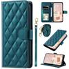 TiHen Compatible con IPhone 15 Pro MAX Custodia PU Pelle Flip Magnetica portafoglio con slot per schede Antiurto Supporto Caso-Verde