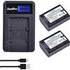 DuraPro 2 batterie NP-FH50 NP FH50 + caricabatteria USB LCD per Sony NP-FH30,NP-FH40,NP-FH50,NP-FH60,NP-FH70,NP-FH100;Serie H;Sony DCR-SR32,DCR-SR33,DCR-SR35,DCR-SR36,DCR-SR48,DCR-SR52 Handyc