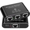 PVBCTCSID Splitter Ethernet 1 a 3 1000Mbps Splitter Internet Splitter di Rete ad Alta Velocità Router Switch Compatibile con Cavo Cat5/5e/6/7/8