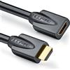 deleyCON 5m HDMI Estensione - Compatibile con HDMI 2.0a/b/1.4a - UHD 4K HDR 3D 1080p 2160p ARC - Alta Velocità con Ethernet - Nero