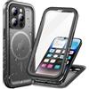 Cozycase Cover TOP Antiurto IP68 Impermeabile Per iPhone 14 Pro Per Magsafe Militare Resistente 360 Integrale Subacquea Antipolvere Rugged Custodia Magnetica Waterproof Case Per iPhone 14 Pro, Nero/M