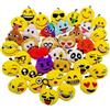 JZK 38 x Mini peluche emoticon portachiavi 5cm giallo piccolo faccina sorridente