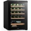 KLARSTEIN Bevora Frigorifero per vini 20 bottiglie - Cantinetta vino indipendente, comandi touch, 4-18 °C, sportello in vetro con protezione UV, luce LED, ripiani in legno