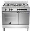 La Germania AMN9P5EXVC - Cucina a Gas con Forno Elettrico 5 Fuochi 90x60 cm Inox Classe Energetica A