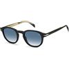 David Beckham Occhiali da Sole DB 1007/S MATTE BLACK/GREEN SHADED GREEN MIRRORED 51/24/145 uomo