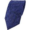 TigerTie - Cravatta in seta con motivo Paisley blu scuro