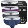 RM Real Men Real Men Nylon Bikini Briefs C Pouch Med 4pk Blk/Blu/Gry/Wnbry Men's Underwear with Pouch Bulge Mens Thong Underwear for Straight Men Mens Briefs Sexy