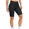 Lo.gas Pantaloni da ciclismo da donna, imbottiti, da ciclismo, da donna, a vita alta, elasticizzati, traspiranti, con tasca, A-nero., S