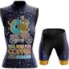Mydawan Abbigliamento Ciclismo Completo Bici MTB Donna,Tuta Ciclista Estivo Maglietta da Ciclo Senza Maniche Gilet e Pantaloncini Shorts con 19D Gel Imbottiti,Maglia da Bicicletta Asciugatura Rapida|13,L