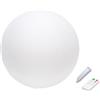 Velamp Solar Nova XL Sfera Luminosa Ø 30 cm - Lampada Solare RGB con Telecomando, IP66, Accensione Automatica Notturna, Bianco o 7 Colori, luce decorativa per giardino, piscina, terrazzo