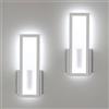 Osairous Lampada da Parete LED, 2 Pezzi 16W 1800LM Bianco 6500K 32CM | Applique LED da Parete Moderno in Acrilico, Lampada a Muro Camera da Letto per Soggiorno Corridoio Studio
