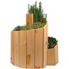 dobar® Green Label - Spirale per erbe aromatiche in legno massiccio, preassemblata, in legno non trattato, scala per erbe aromatiche, in legno di pino e torre di erbe, 250 x 68 cm, colore naturale