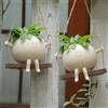 Xzunk 2 fioriere sospese per piante da interno, vaso per piante oscillanti, vasi da fiori da appendere al viso, in resina, per piante grasse all'aperto, idee regalo per la mamma