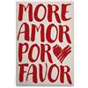 A.S. Création WTD DD133018 - Stampa su tela, motivo: More Amor por Favor, colore: beige, rosso, 80 x 120 cm