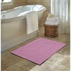 Le Temps d'un Bain - Tappetino da bagno rosa 60 x 90 cm 100% cotone - ultra assorbente e spesso - Certificato Oeko-TEX -