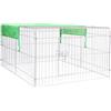 Wiltec Recinto per piccoli animali 122 x 95 x 58 cm con telo parasole recinzione per conigli e lepri