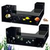 PORFOYO 2 PCS Tunnel Per Acquario Sotterraneo, Tunnel Sotterraneo Per Acquari, Tunnel Acquario Della Grotta Di Gamberetti, Tunnel Per Pesci, Pesce E Gamberetti Nascondiglio Per Pesci E Gamberetti(nero）