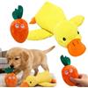 HAJXXMM 2Pcs Peluche Anatra con Squeak per Cani, Giocattolo per Cani Carota, Anatra Antistress per Canis, Quack-Quack Duck, Giocattolo per Cane di Peluche, Papera per Cane, Coccola e Rassicura Il Tuo