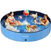 Meowant Piscina per Cani, PP Piscina per Cani Pieghevole e Portatile per Cani, 2025 Nuovo Vasca da Bagno per Cani Antiscivolo, Vasca per Animali Adatta a Cani di Grossa Taglia, 7XL(305 × 50cm)