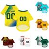 Generico Maglia per cani personalizzata, magliette da calcio personalizzate per animali domestici con nome/numero, maglia da calcio per cani di piccola taglia media (Stile 16)