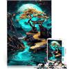 AITEXI Puzzle da 1000 pezzi per adolescenti Sentiero d'oro verso la luna Giocattoli antistress Decorazione murale Regali unici per compleanno e Natale 75x50cm