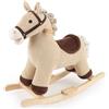 BIECO Cavallo a dondolo in peluche Lucky 68 cm | Sedia a dondolo per bambini | Balançoire per neonati | dondolo per bambini a partire da 1 anno | Giocattolo a dondolo in legno a partire dal 1° anno