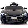 BabyCar Audi RS E-tron GT | Macchina Elettrica per Bambini 12V con 2 Motori 25W | Auto Elettrica Per Bambini Telecomandata, Porte Apribili, MP3/USB | Licenza Ufficiale | Nero
