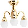 VBESTLIFE Lampadario per Casa delle Bambole 1:12, Decorazione per Plafoniera a LED in Miniatura con Luce a LED per Casa delle Bambole per Casa delle Bambole 1:12