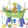 Sinlay 2026 Tavolo attività con Acqua e Lavello, Tavolo da Gioco 4-in-1 con Pompa e Acqua Corrente, Pesca Simulata e Vari Giochi d'Acqua Giochi da Esterno, la Spiaggia e Il Divertimento Estivo (C)