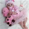 vinyle Bambola realistica da 22 pollici (55 cm), reborn baby doll realizzata a mano in morbido silicone, vinile e cotone. Bambola realistica, regalo e giocattolo per bambini e bambine
