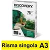 Discovery Carta A3 Discovery 75 per fotocopie (75 gr) - 1 risma da 500 fogli