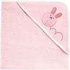 Chicco Asciugamano con Cappuccio, in Morbido Tessuto in Spugna, con Ricamo Tenero Coniglietto, Materiali pregiati, 100% Puro Cotone, 0 Mesi+, Rosa