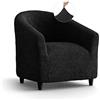 PAULATO BY GA.I.CO. PAULATO - Copripoltrona Cabriolet in Microfibra, Tessuto Bielastico Antigraffio Lavabile in Lavatrice, Tecnologia Brevettata WavyTech e Certificazione OEKO-TEX, Nero - Made in Italy