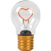 I-TOTAL® - Lucetta Decorativa a Forma di Lampadina con Disegno Stiloso LED - Ricarica USB, Elegante Idea Regalo (HEART)