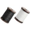 SLIAXINT 2 Rotoli Filo Cerato 0. 5 mm 180m, Cordoncino Cerato, Filo Poliestere Cerato, Filo Ceratos Nero Bianco per Ceratos per Bracciali e Collane, Creazione Gioielli e Pelle Artigianale DIY